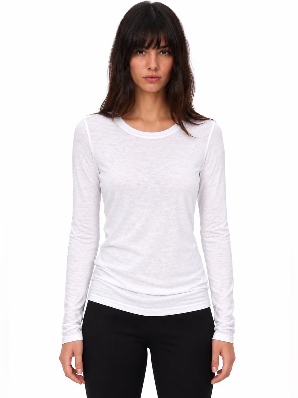 NWOT ATM Anthony Thomas Melillo @ FWRD White Cotton Slub Long Sleeve Tee | M